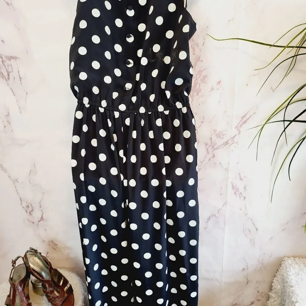Victoria's Secret wide leg polka dot jumpsuit - Picture 2 of 7